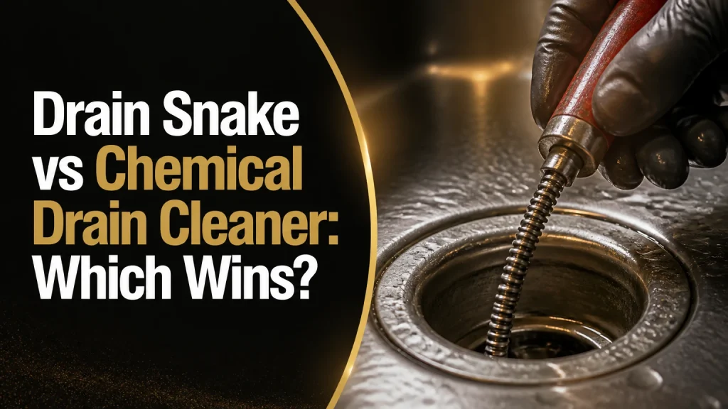 drain snake vs chemical drain cleaner