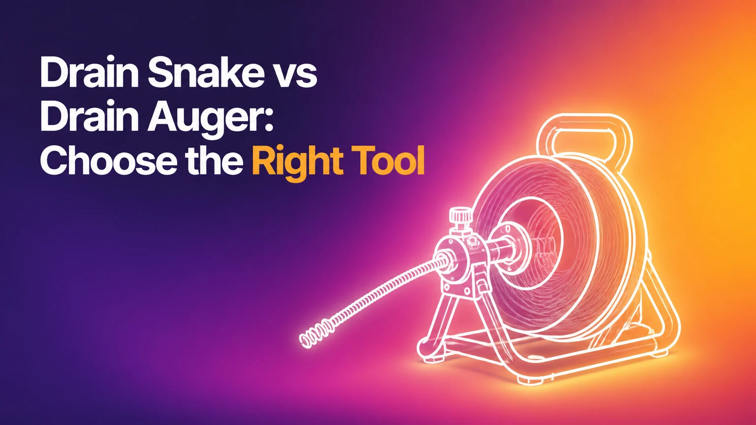 drain snake vs drain auger