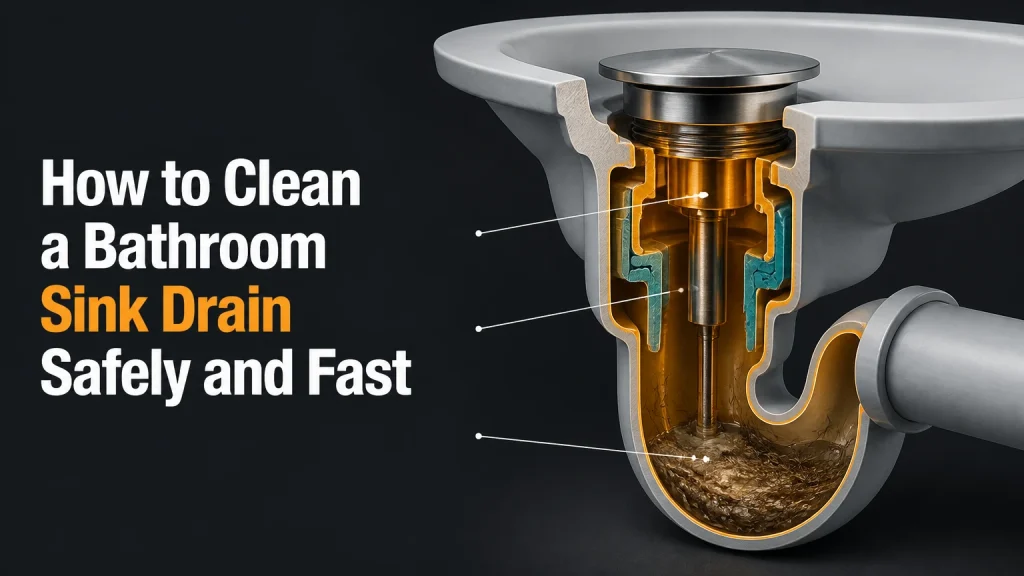 how to clean bathroom sink drain
