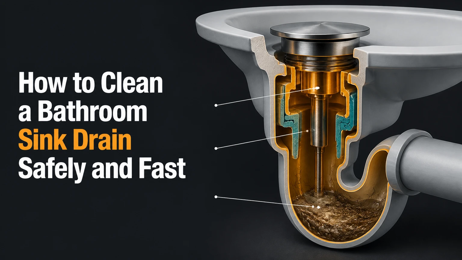 how to clean bathroom sink drain