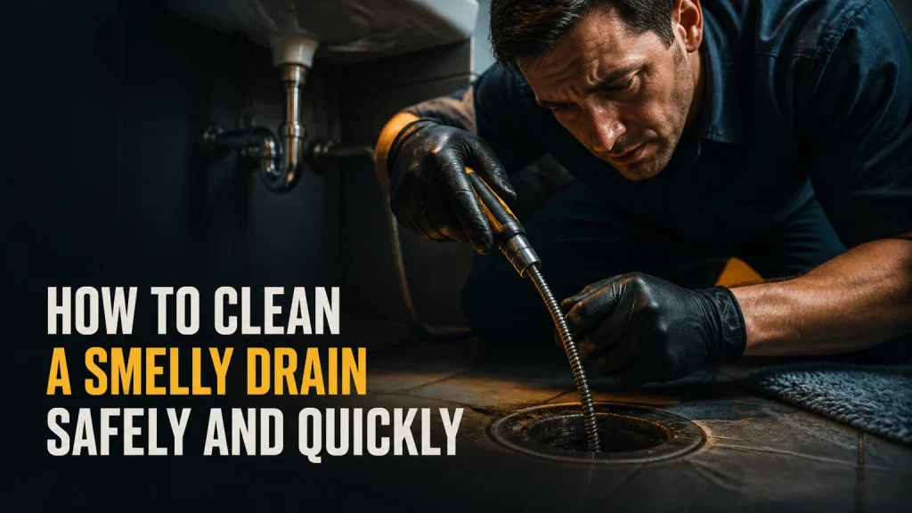 how to clean a smelly drain