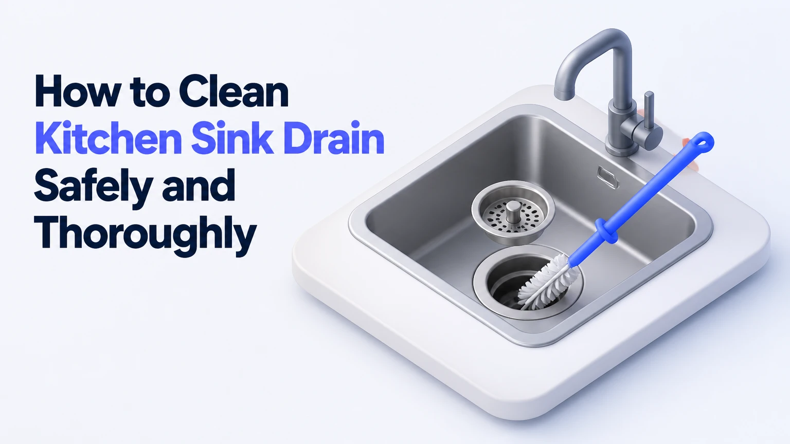 how to clean kitchen sink drain