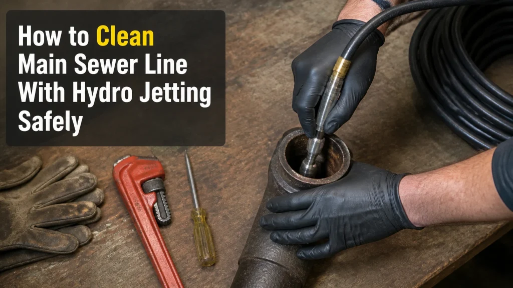 how to clean main sewer line with hydro jetting