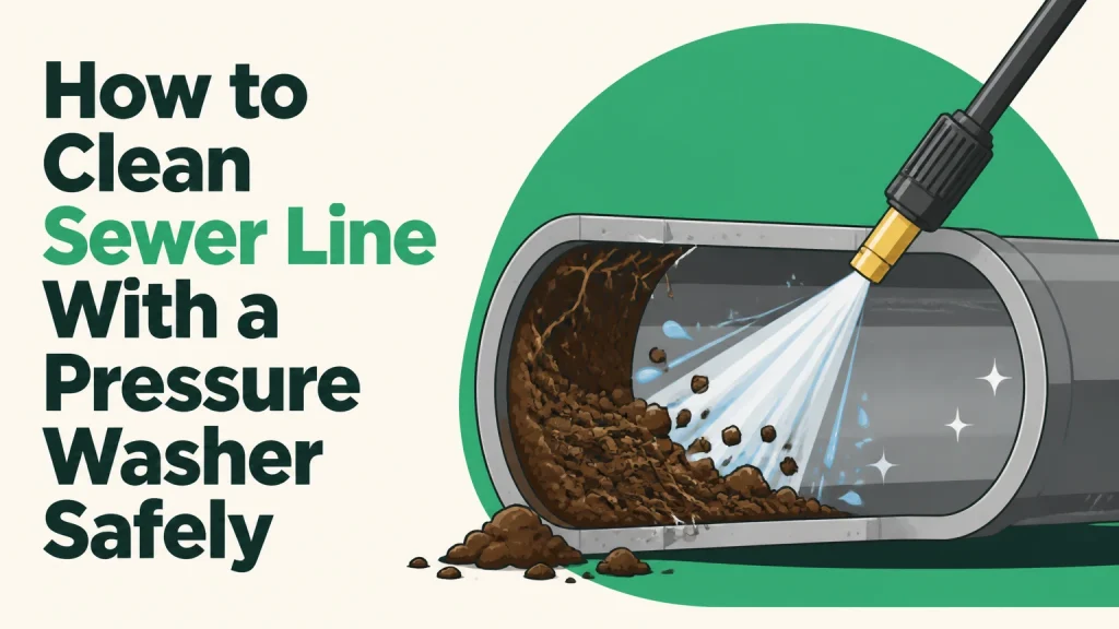 how to clean sewer line with a pressure washer