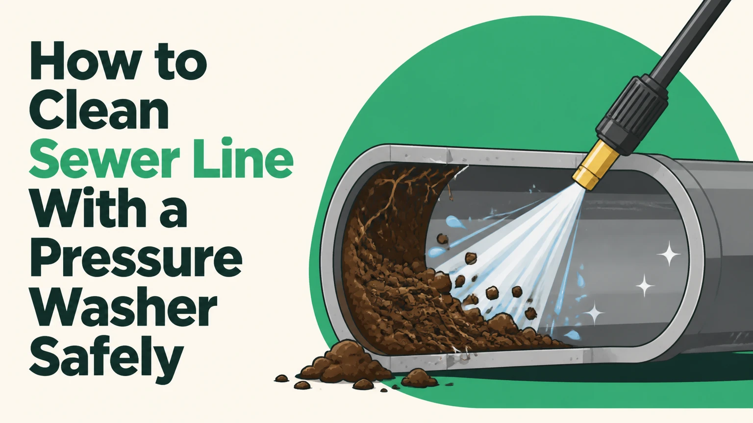 how to clean sewer line with a pressure washer