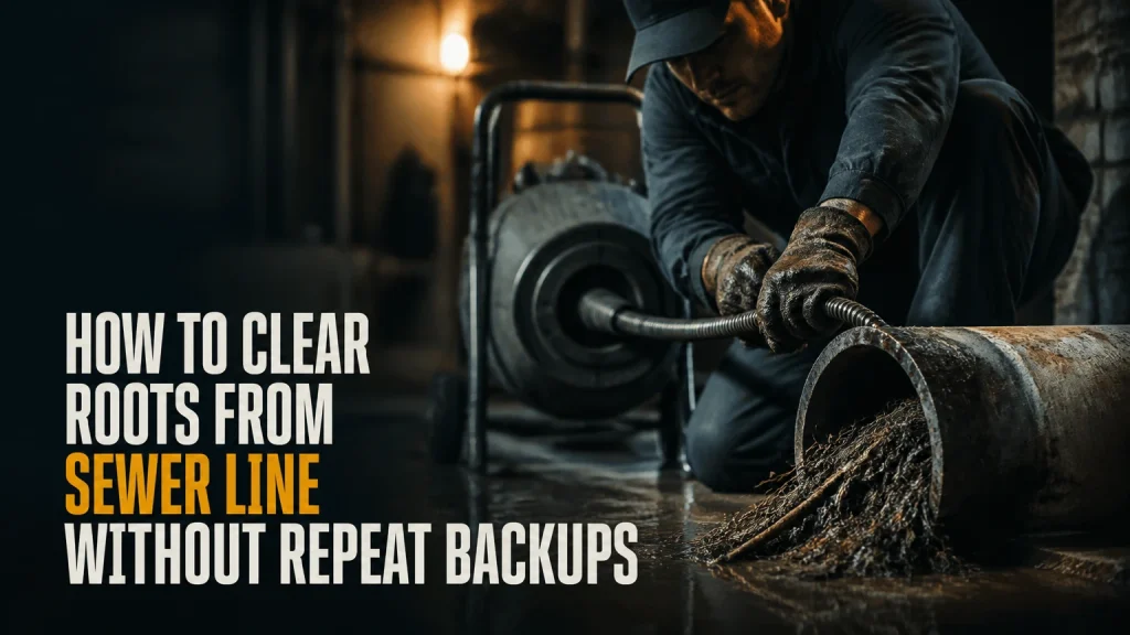 how to clear roots from sewer line