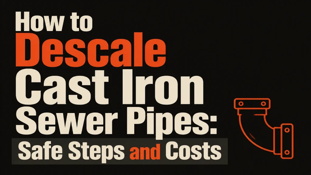 how to descale cast iron sewer pipes