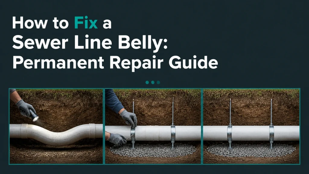 how to fix a sewer line belly