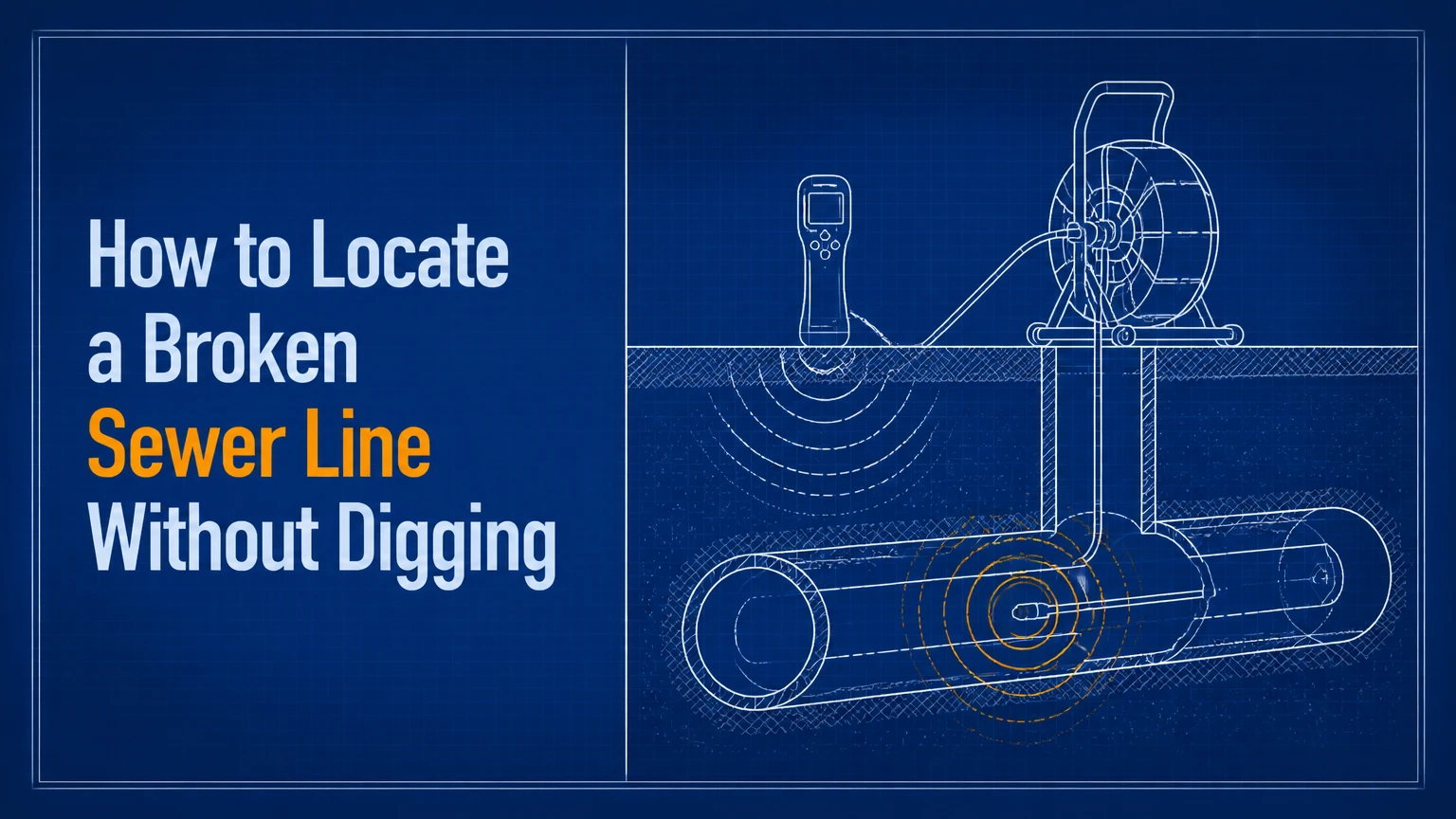 how to locate broken sewer line