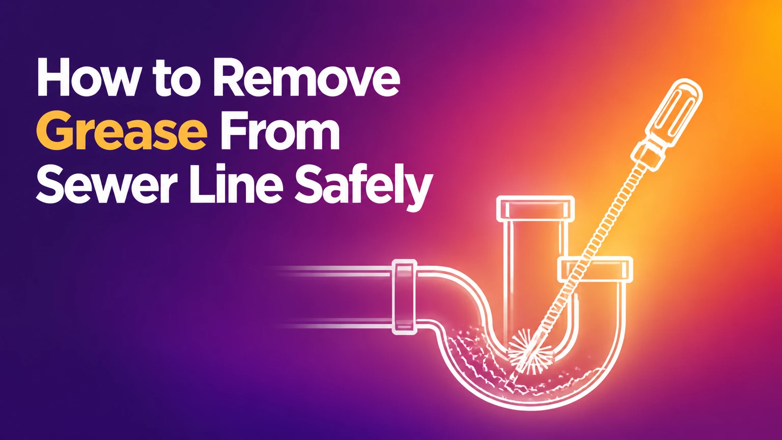 how to remove grease from sewer line