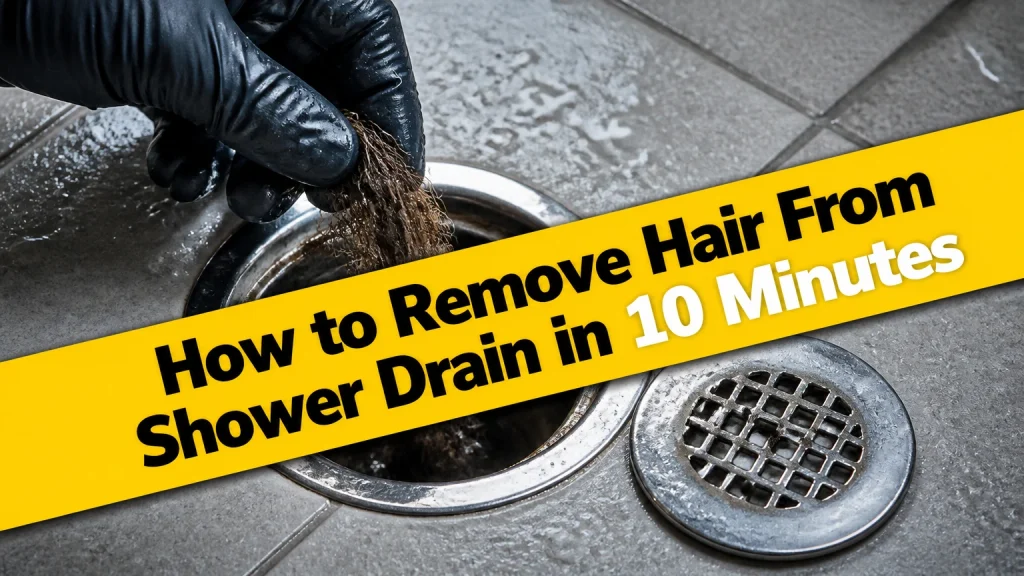 how to remove hair from shower drain