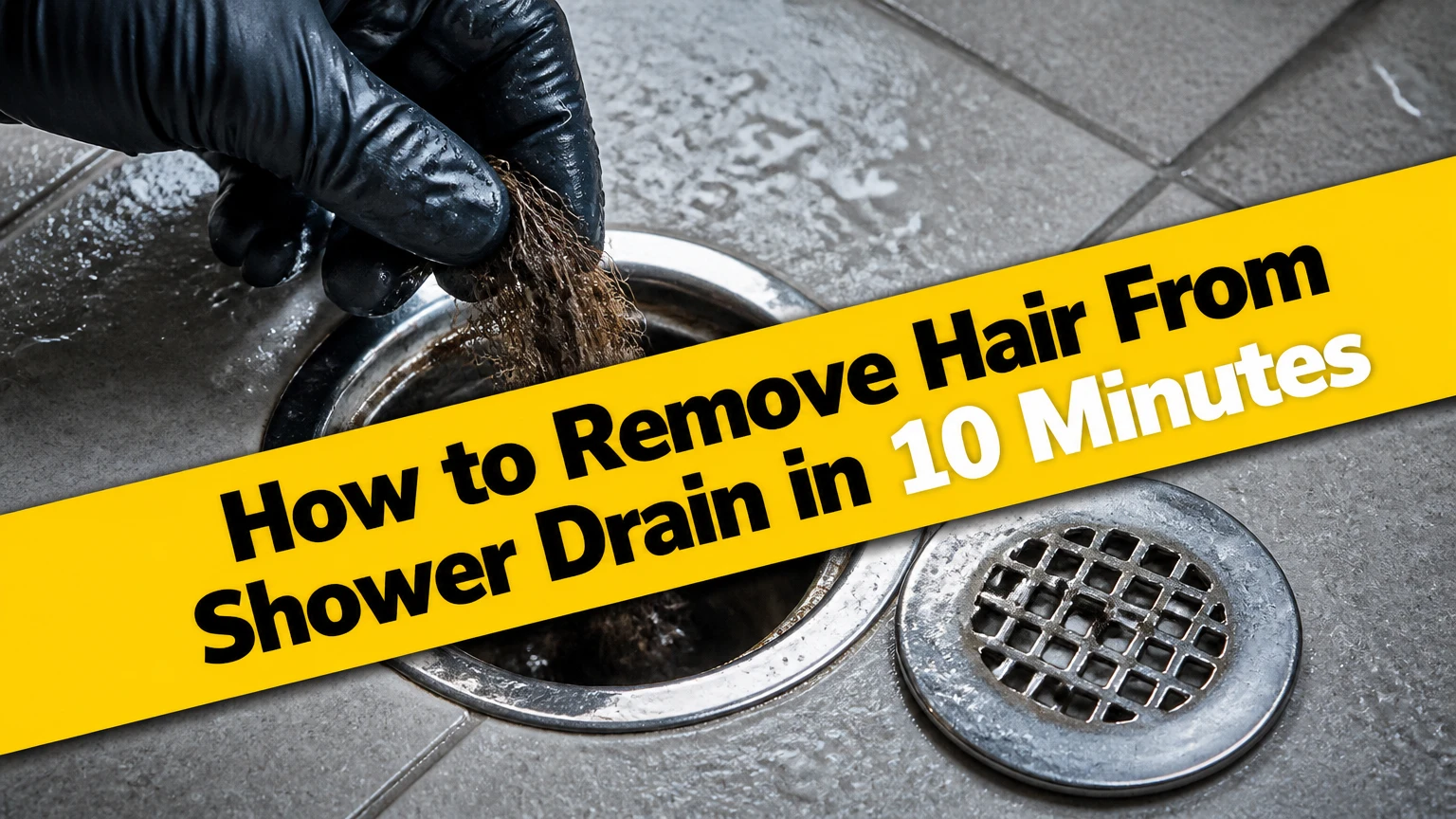 how to remove hair from shower drain