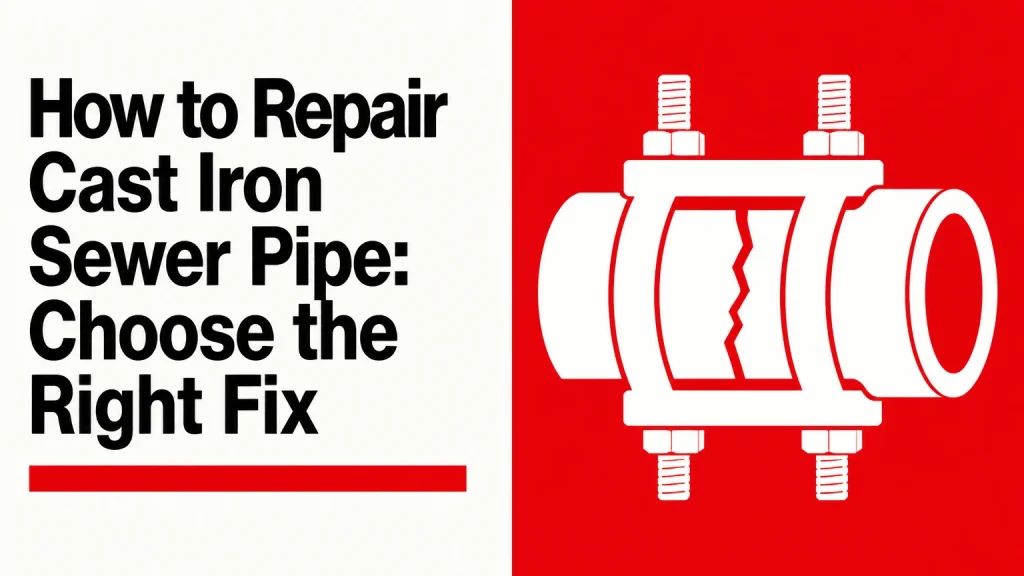 how to repair cast iron sewer pipe