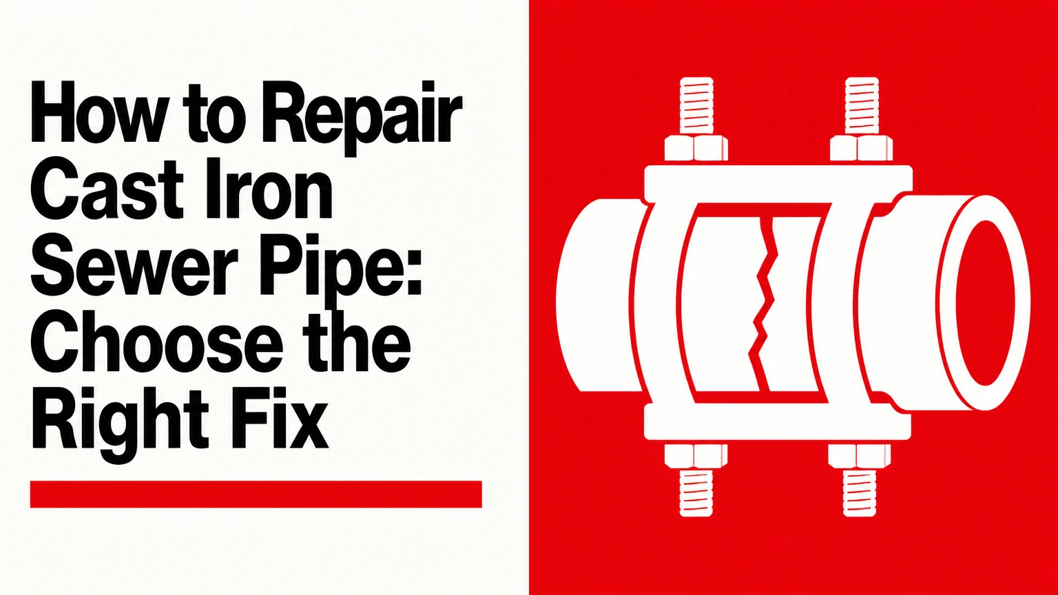 how to repair cast iron sewer pipe