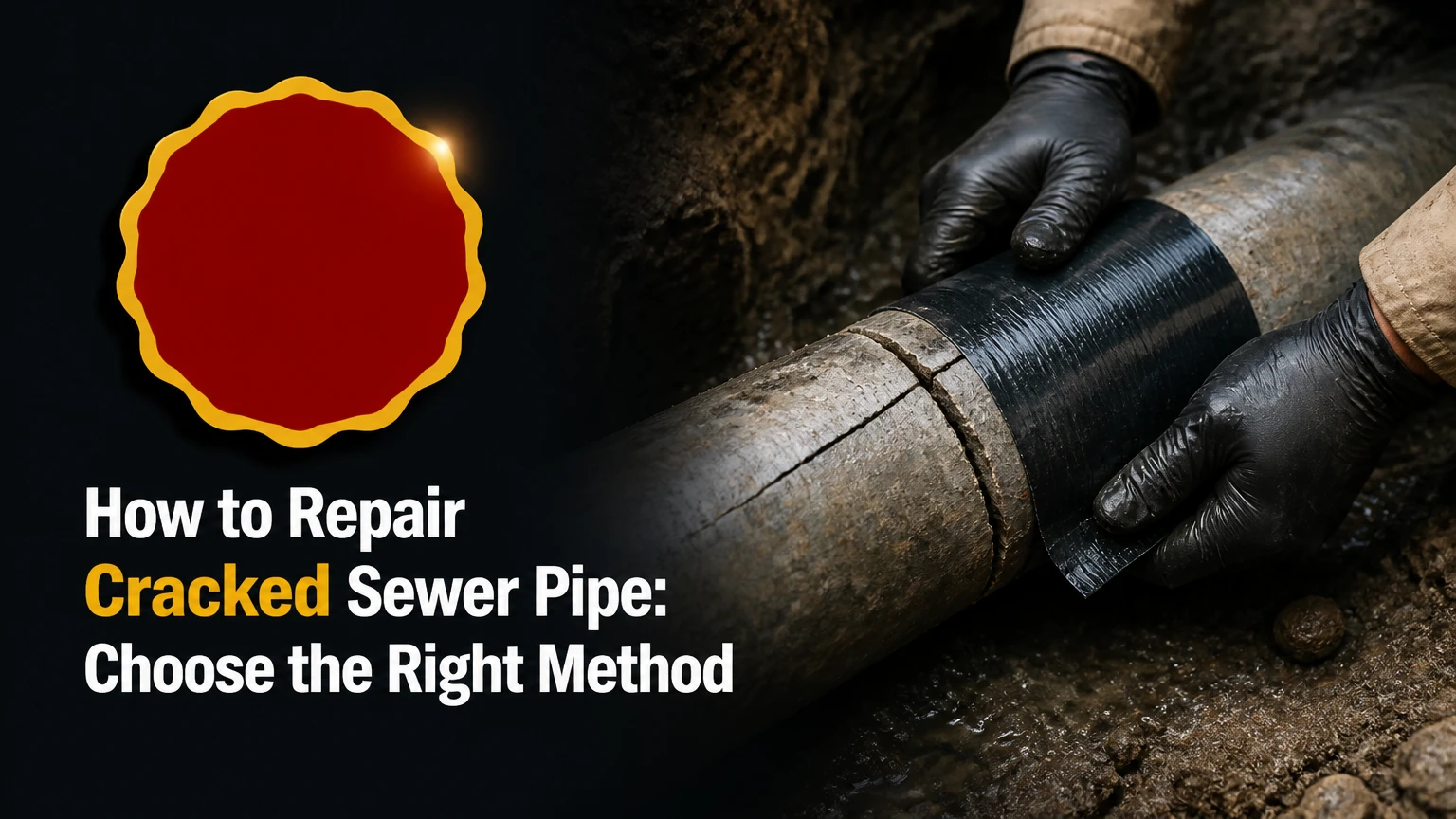 how to repair cracked sewer pipe