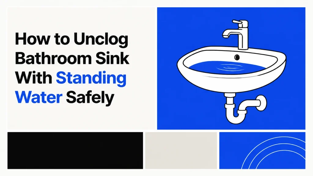 how to unclog bathroom sink with standing water