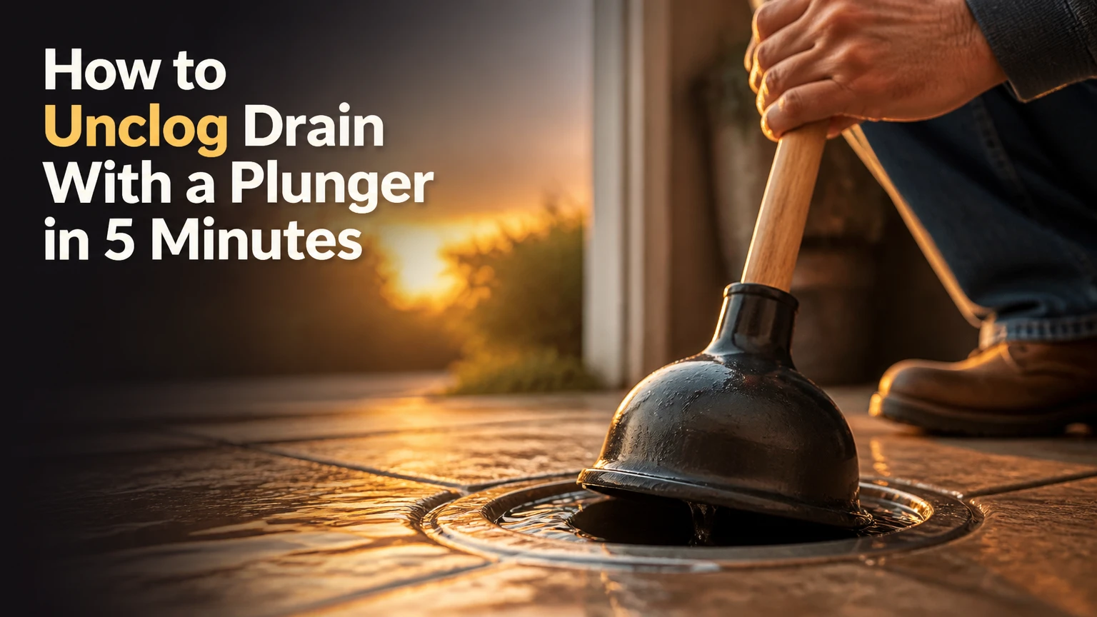 how to unclog drain with a plunger