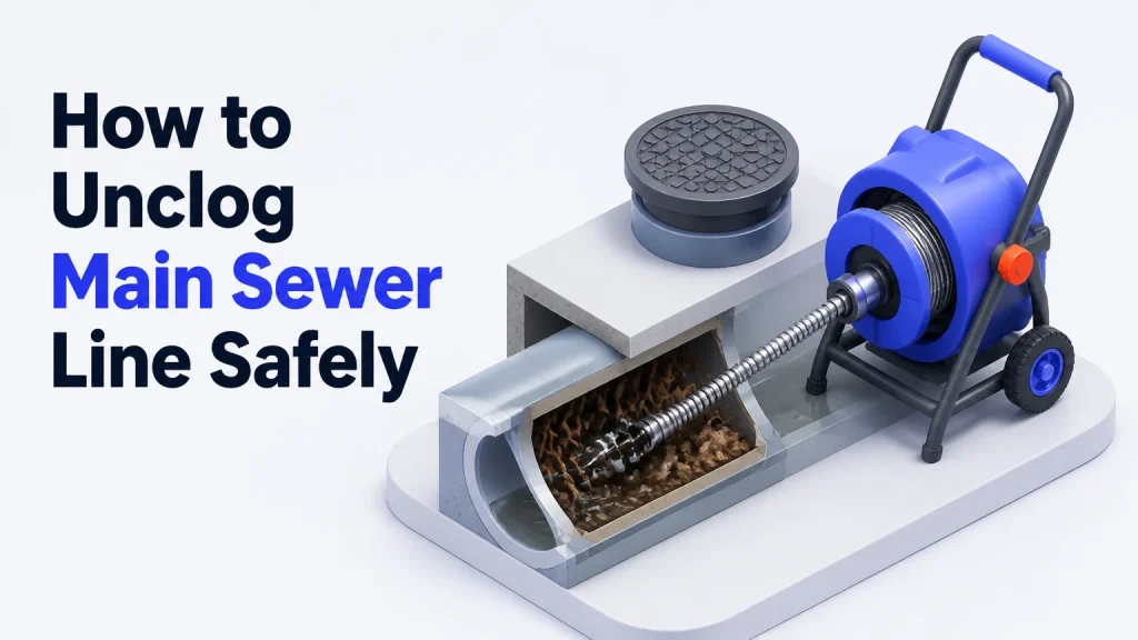 how to unclog main sewer line
