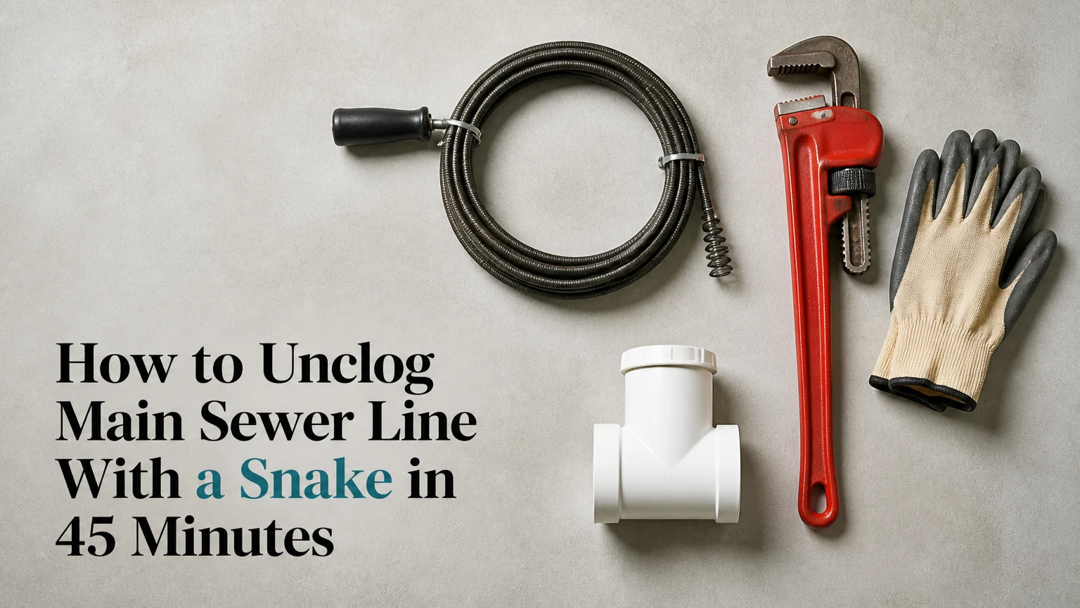 how to unclog main sewer line with a snake