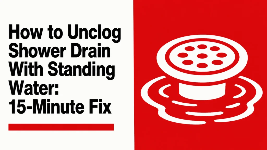 how to unclog shower drain with standing water
