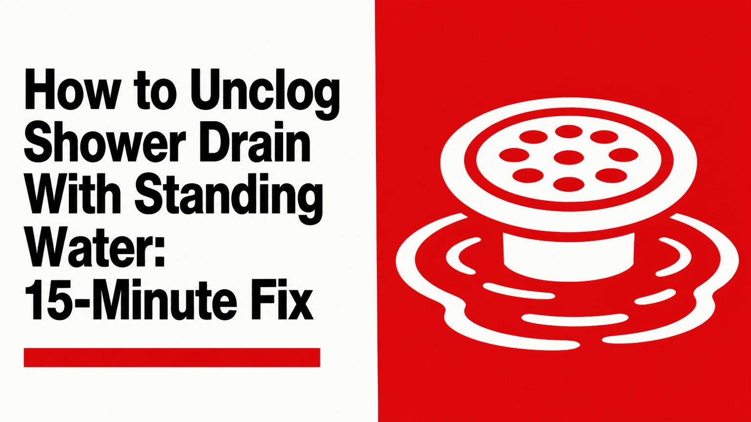 how to unclog shower drain with standing water