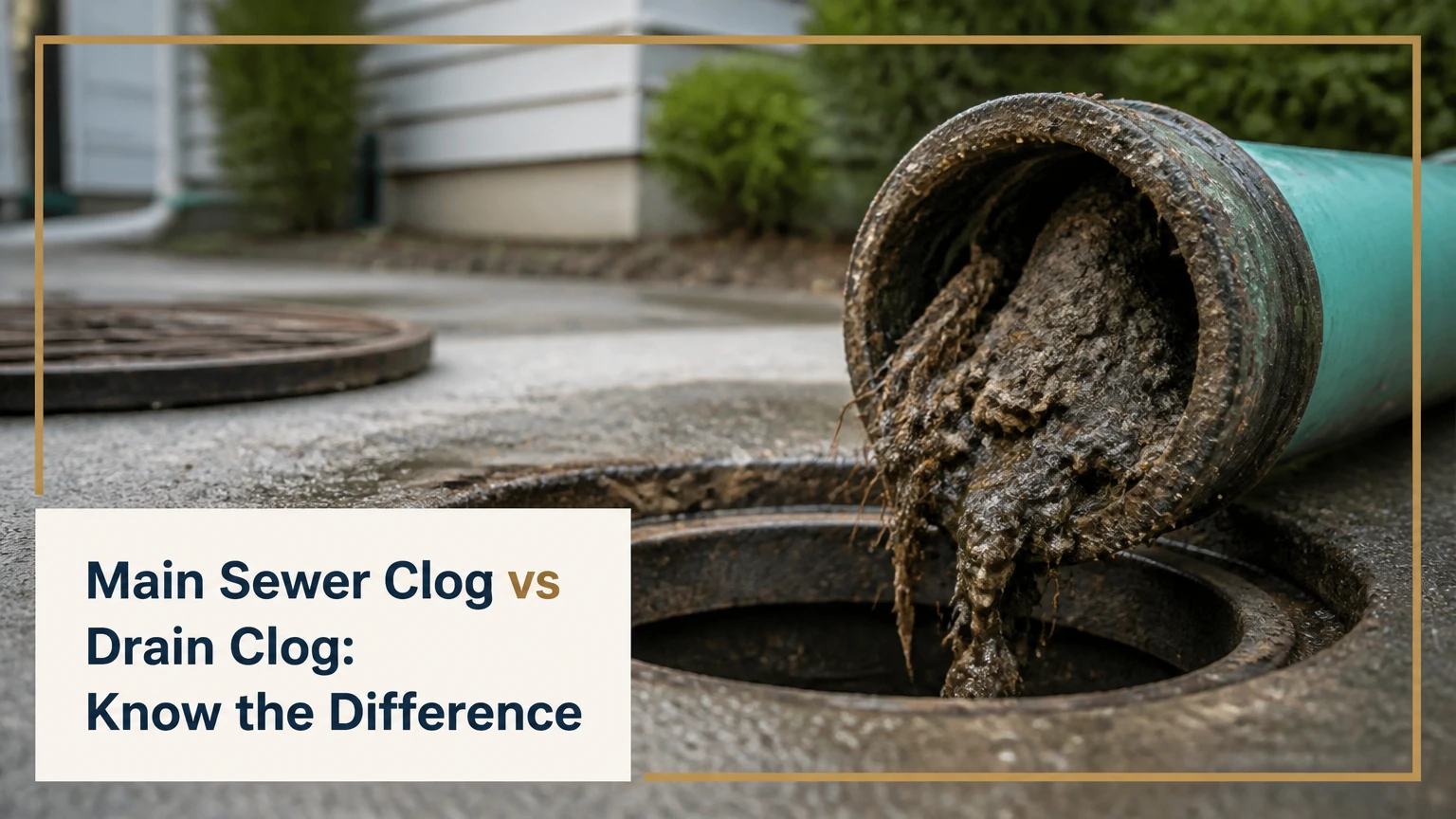 main sewer clog vs drain clog