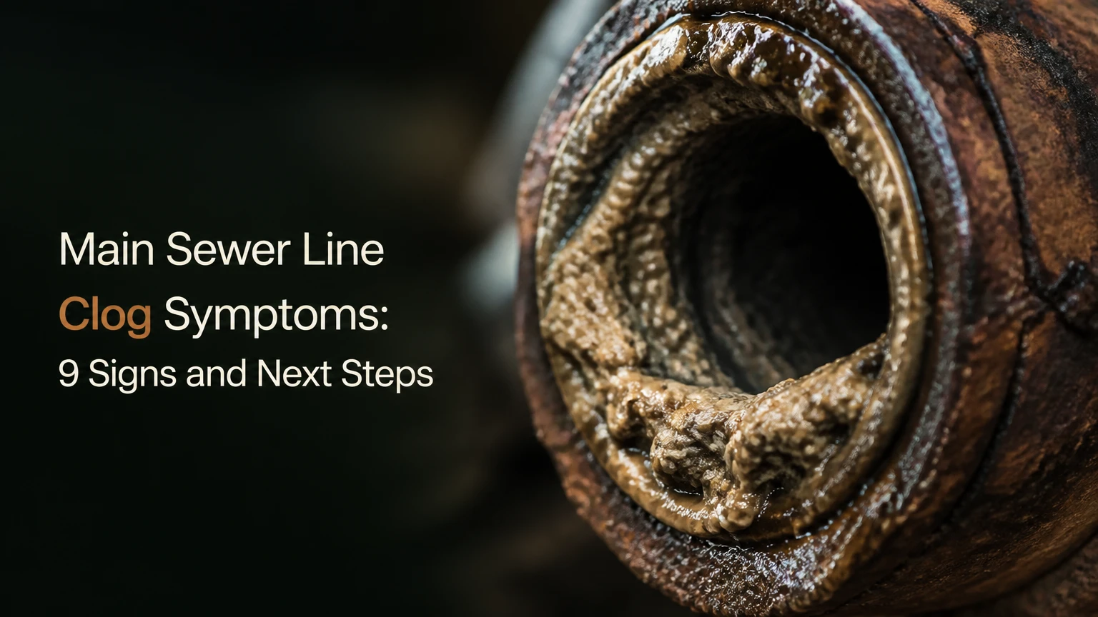 main sewer line clog symptoms