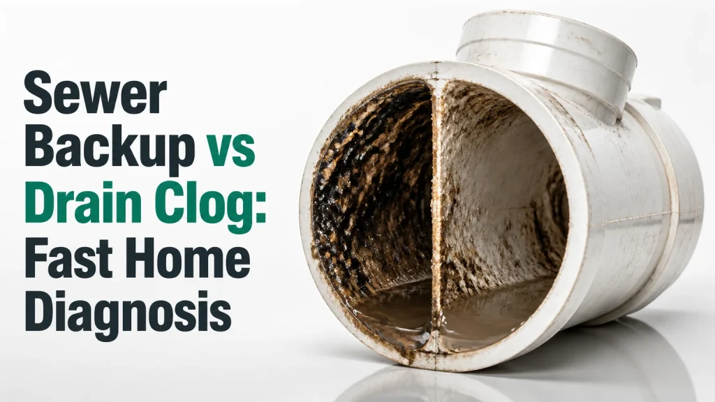 sewer backup vs drain clog