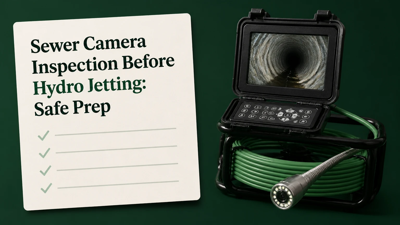 sewer camera inspection before hydro jetting