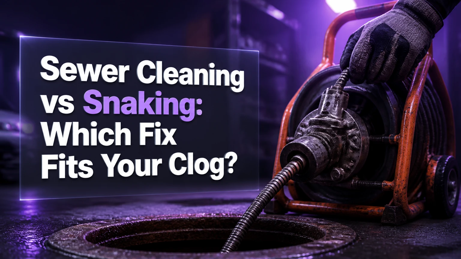 sewer cleaning vs snaking
