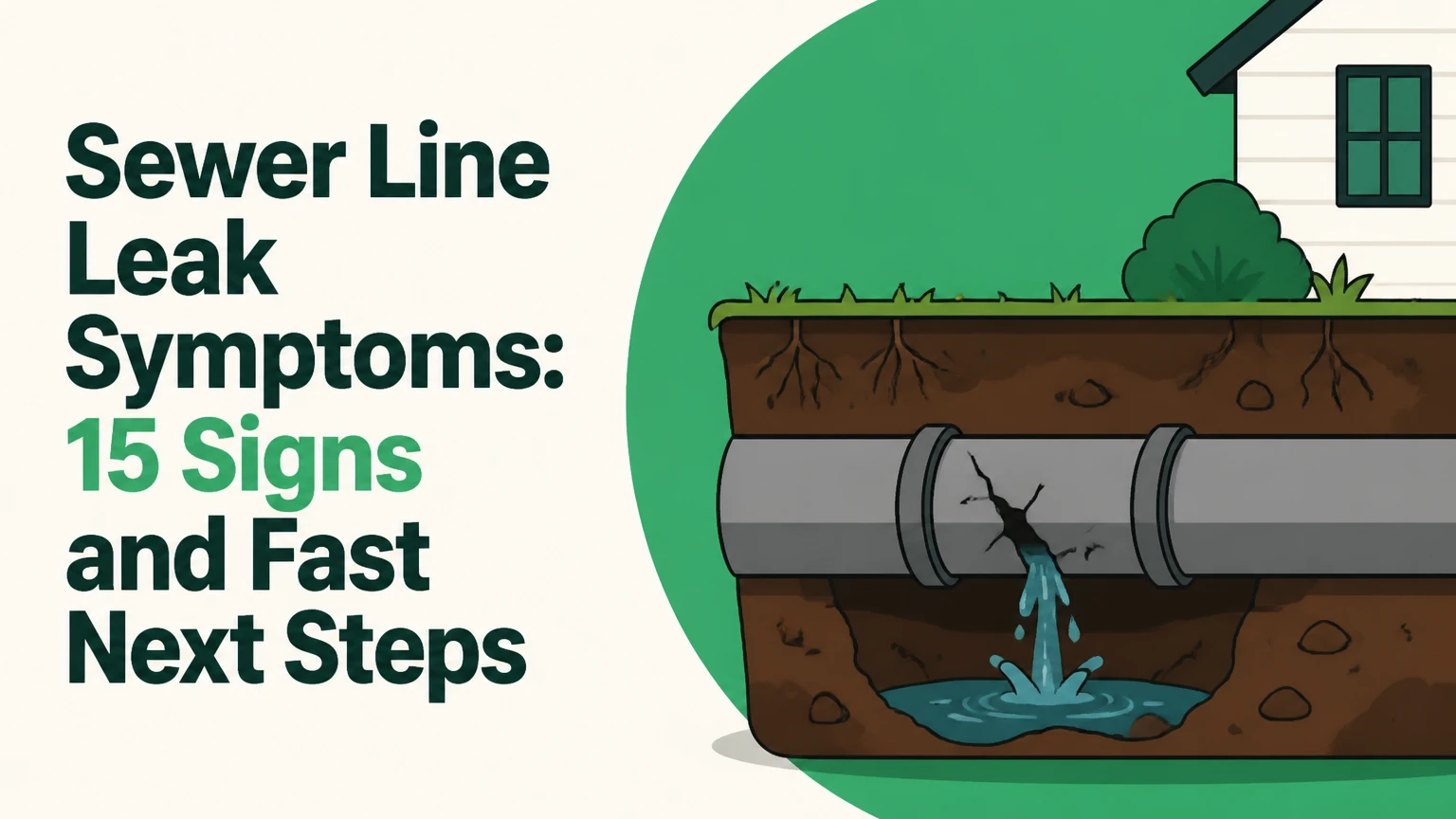sewer line leak symptoms