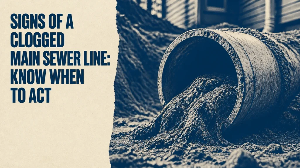 signs of a clogged main sewer line