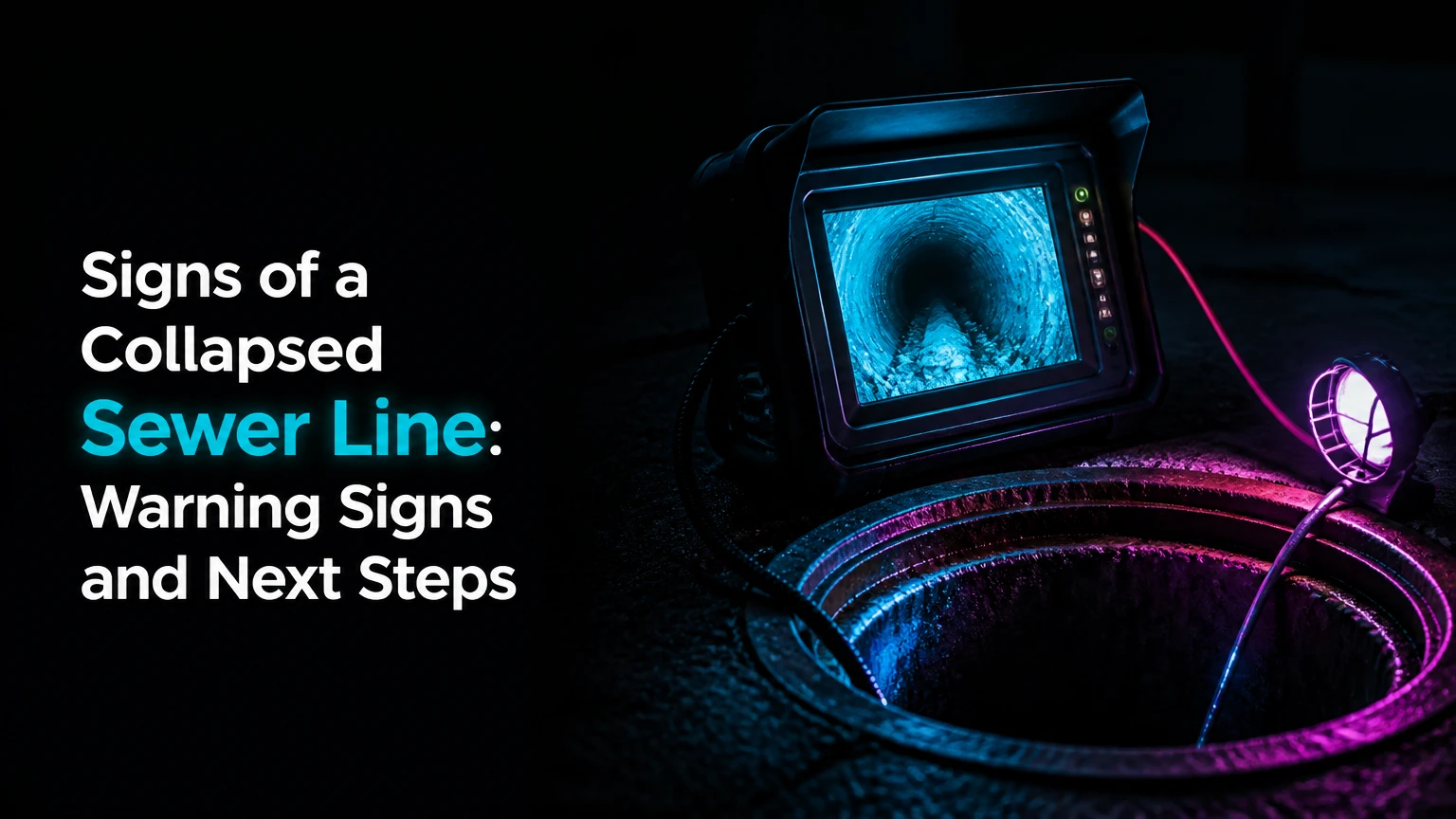 signs of a collapsed sewer line