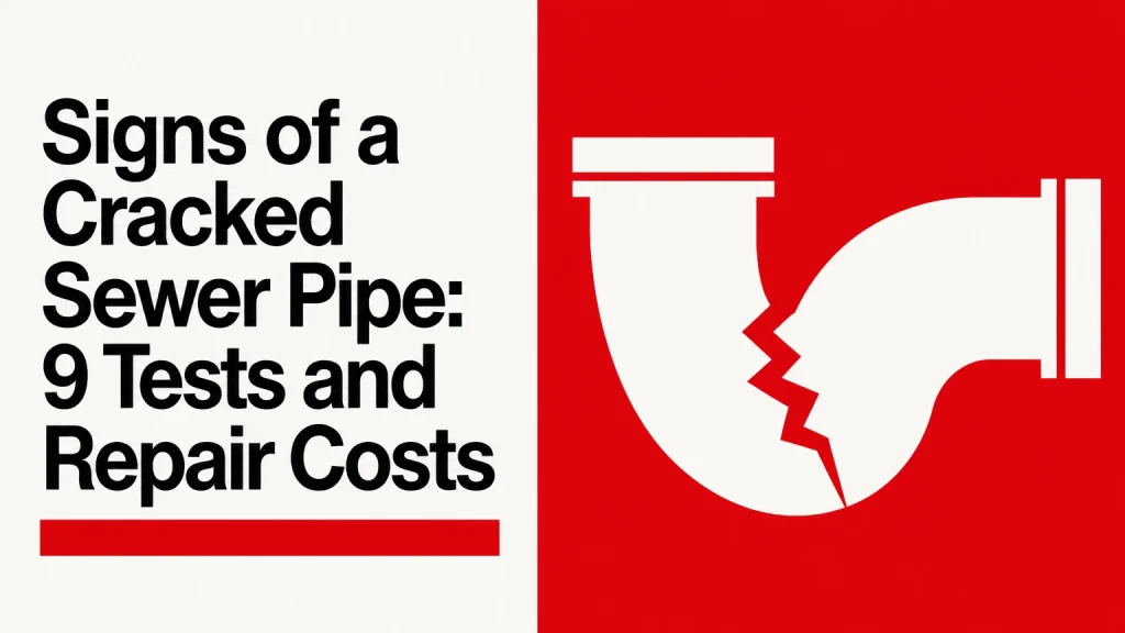 signs of a cracked sewer pipe
