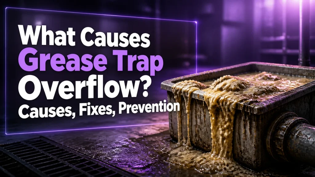 what causes grease trap overflow