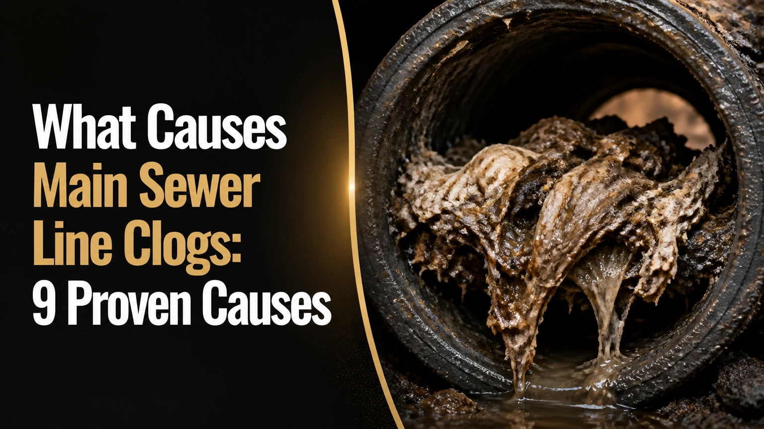what causes main sewer line clogs
