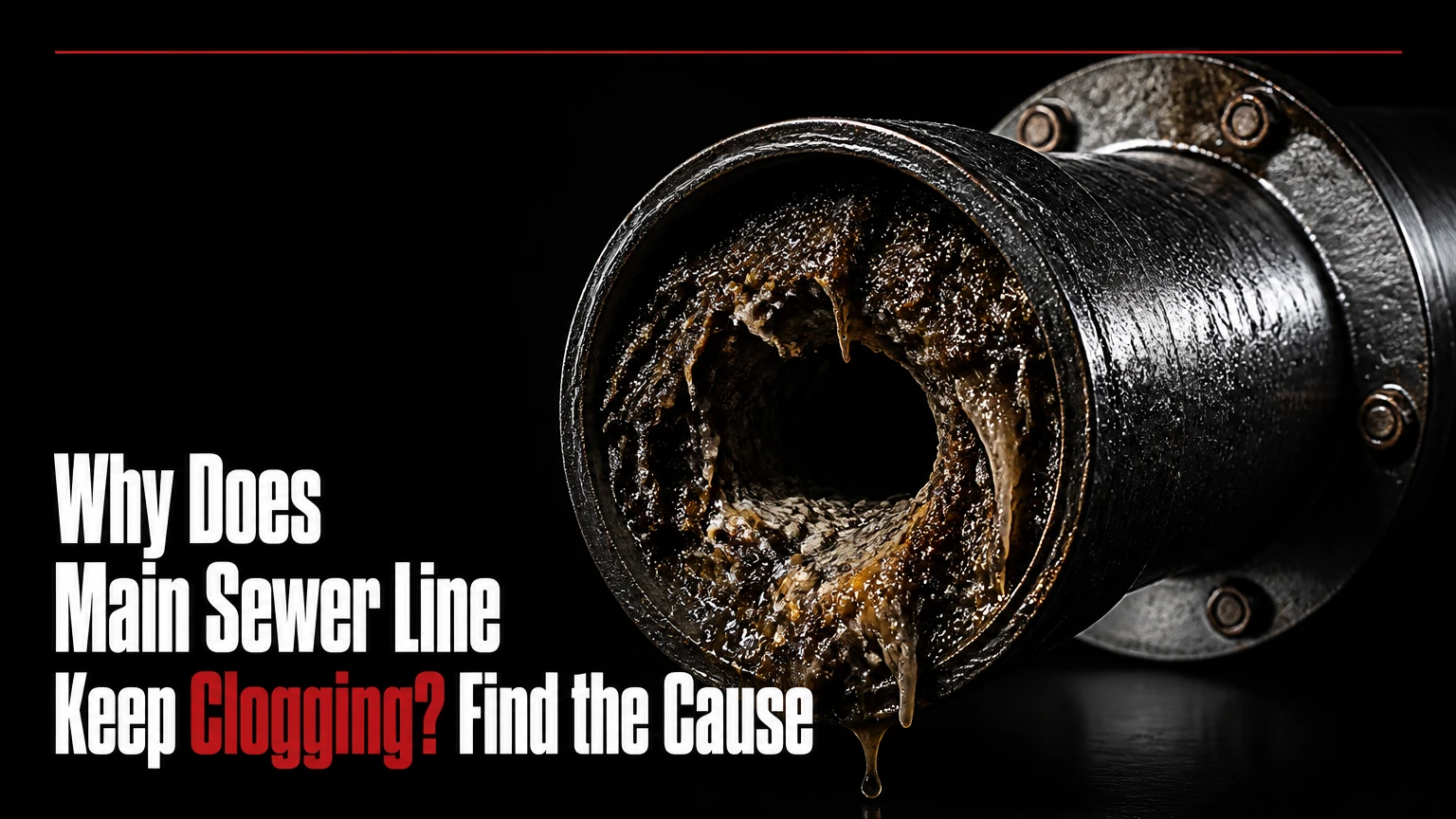 why does main sewer line keep clogging
