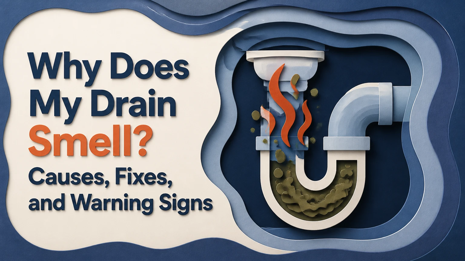why does my drain smell