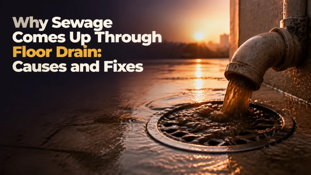why sewage comes up through floor drain