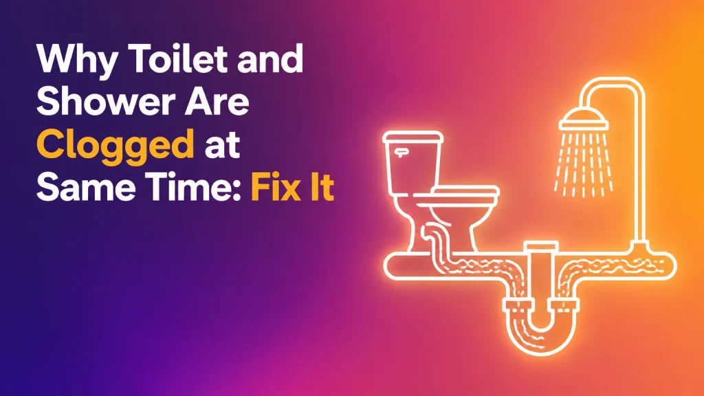 why toilet and shower are clogged at same time