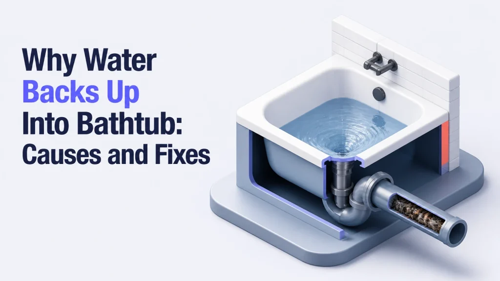 why water backs up into bathtub