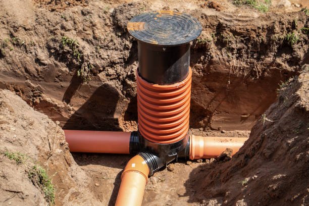 Handheld pipe inspection device showing the line